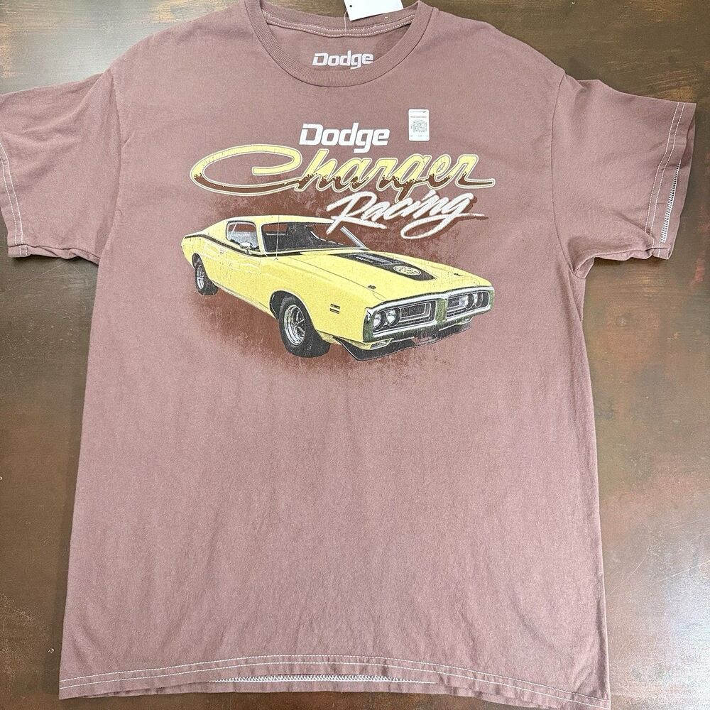 Dodge Charger Racing Muscle Car Graphic Tee T-Shirt Medium Crew neck casual